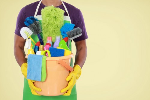 Professional cleaner working in a Wandsworth home
