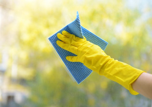 Professional oven cleaning appointment setup in a domestic kitchen