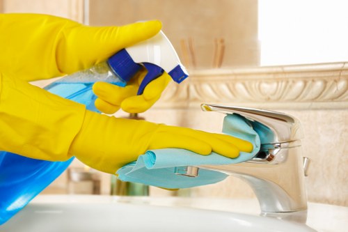 Safe handling of oven cleaning materials and protective equipment