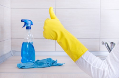 Cleaner handling a modern apartment in Wandsworth