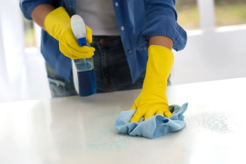 Cleaner treating a carpet stain in Wandsworth